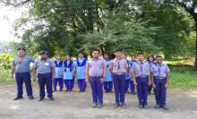 AWARENESS  DRIVE BY  SCOUTS  &  GUIDES  UNDER 150TH BIRTH ANNIVERSARY OF MAHATMA GANDHI